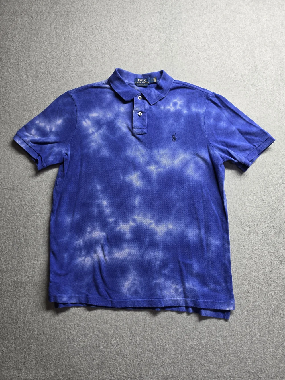 Ralph Lauren Blue Tie-Dye Polo Shirt